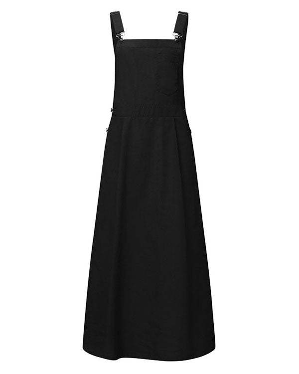 Plus Size Women's Casual Solid Overall Dress