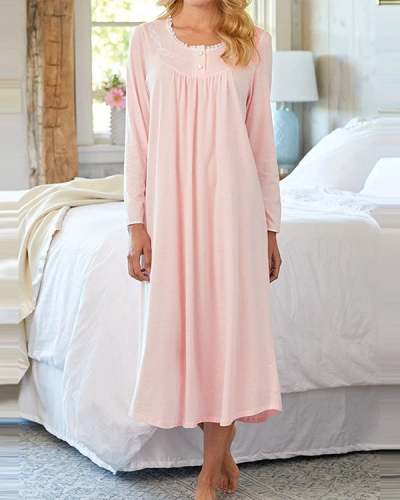 Sweet Dreams Long-sleeve Nightgown