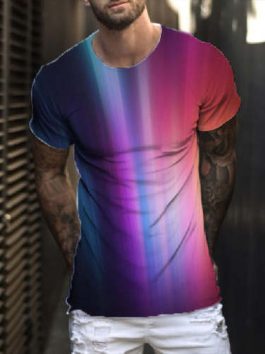 Men's 3D Art Print Casual Short Sleeve Print T-Shirt