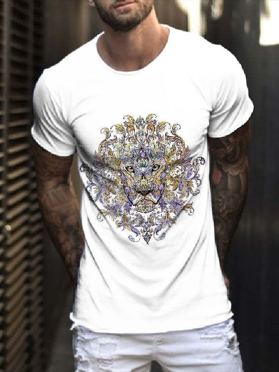 Men's 3D Art Print Casual Short Sleeve Print T-Shirt
