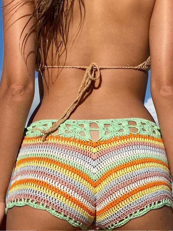 Beach Vacation Knit Swim Shorts