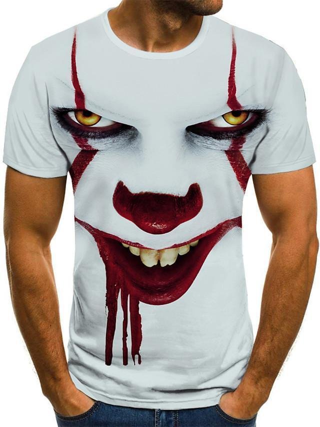 3D Graphic Printed Short Sleeve Shirts Joker