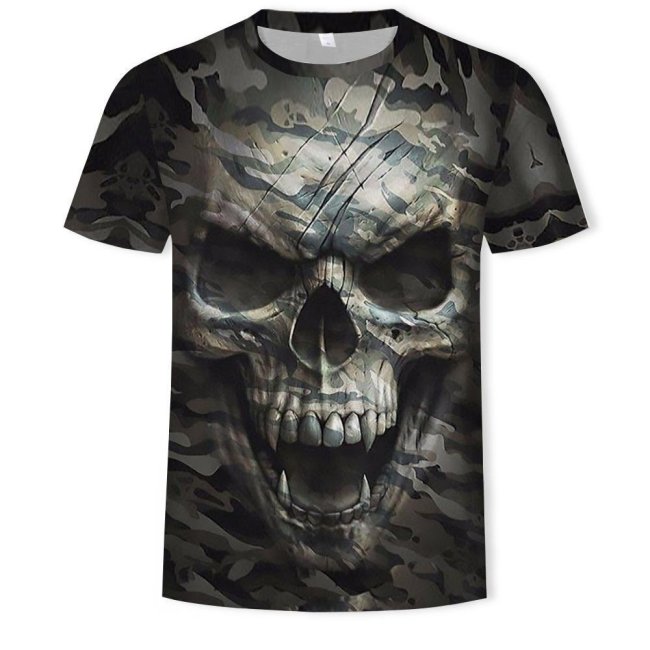 3D Graphic Printed Short Sleeve Shirts Skullcandy