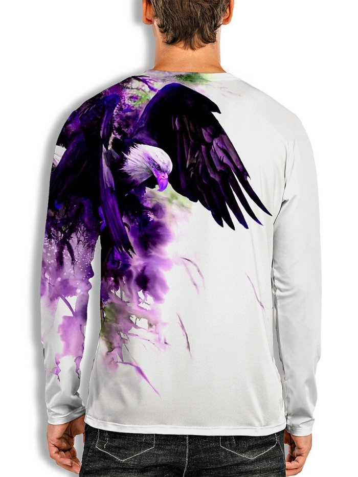 Men's 3D Print Tee T Shirt Shirt Graphic Prints Eagle Long Sleeve Print Tops