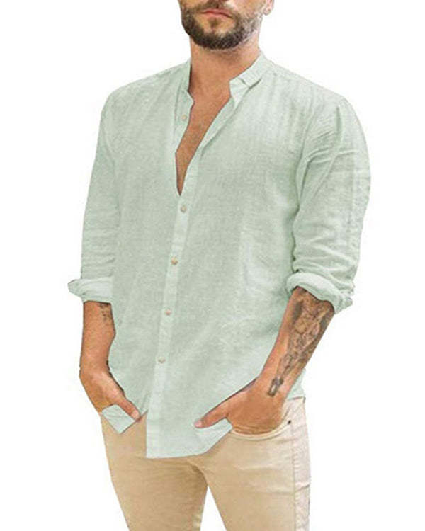 Casual Thin Long Sleeve Men's Shirt Top