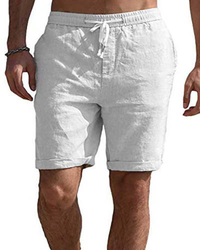 Men's Casual Solid Color Cotton Linen Pants