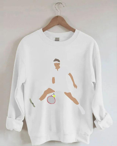 Women's The Goat RF Tennis Legend Thanks For All The Countless Memories Print Sweatshirt
