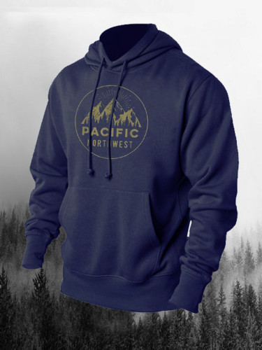 Mountains Pacific Northwest Graphic Men's Hoodie