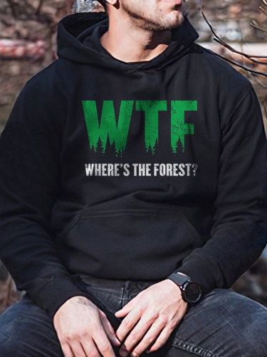 Where's The Forest Printed Hoodie