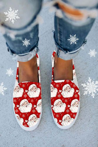 Santa Claus Daily Flats Slip-on Shoes