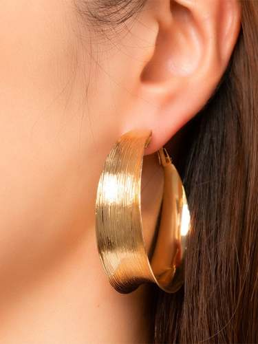 Statement Brushed Metal Party Earrings