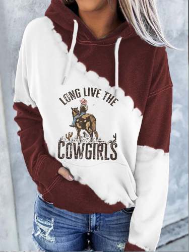 Western Vintage Print Hoodie