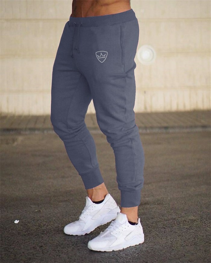 Men's Solid Color Pocket Drawstring Breathable Joggers Sweatpants