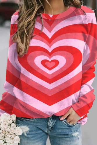 Love Heart Tie Dye Sweatshirt