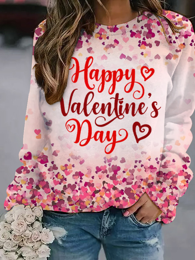 Women's Pink Valentine's Day Sweatshirt