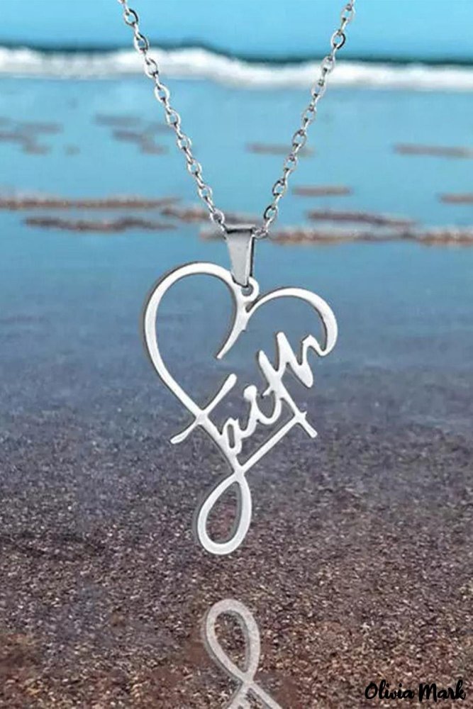 Faith Heart Pendant Necklace