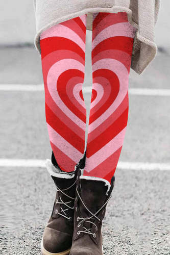 Love Heart Tie Dye Print Leggings