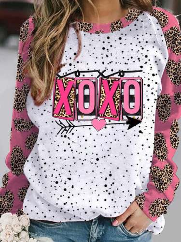 Women's Valentine XOXO Print Sweatshirt