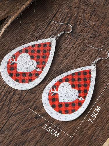 Valentine's Day Arrow Through Heart Sequin Drop Earrings