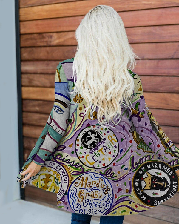 Mardi Gras Loose Cardigan