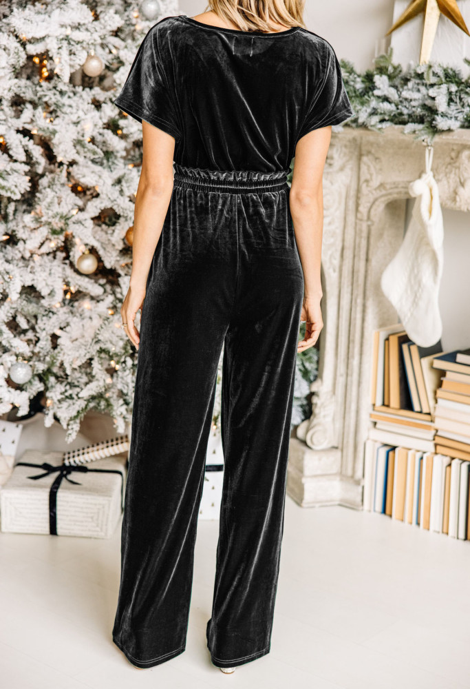 Sexy Casual Party Velvet Jumpsuit