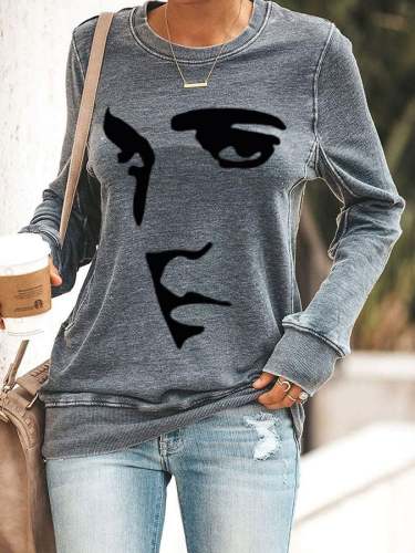 Women's Silhouette Print Souvenir Sweatshirt