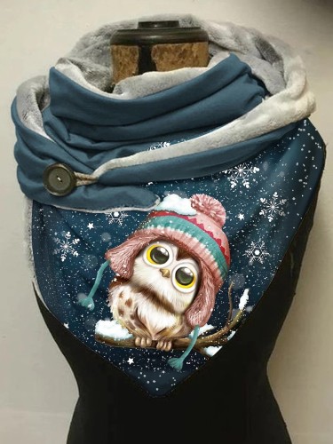 Winter Owl Casual Scarf and Shawl