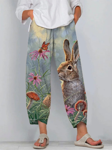 Women's Easter Bunny Loose Pants