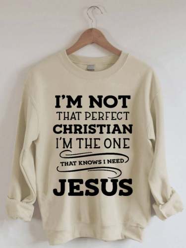 Women's Perfect Christian Inspirational Quotes Casual Sweatshirt
