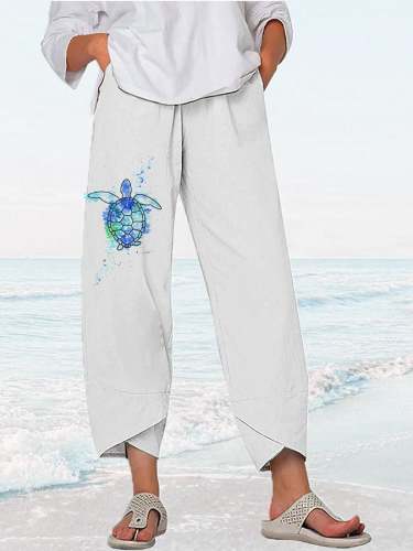 Linen Cotton Marine Lounge Pants