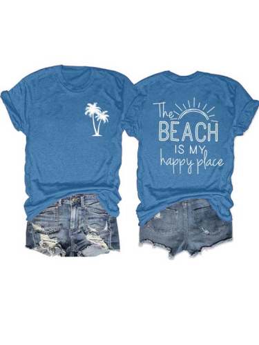 Sunshine Beach Print Ladies T-Shirt