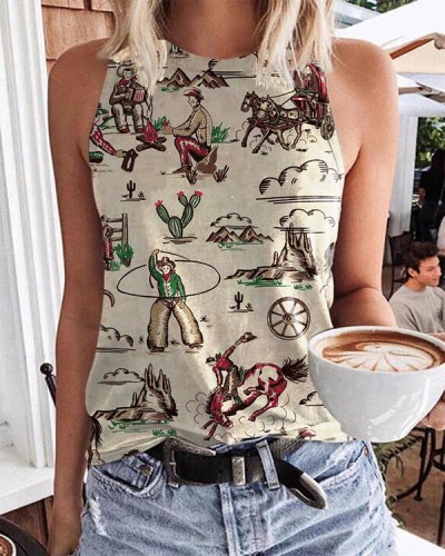 Country Western Cowgirl Tank Top