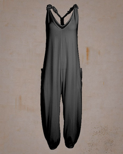 Casual Sports Straight Jumpsuit