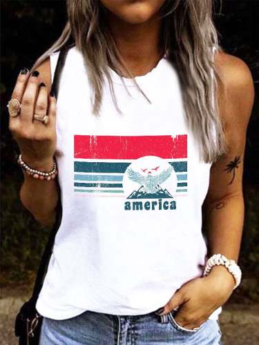 Women's America Land Of The Free Because Of The Brave Tank Top
