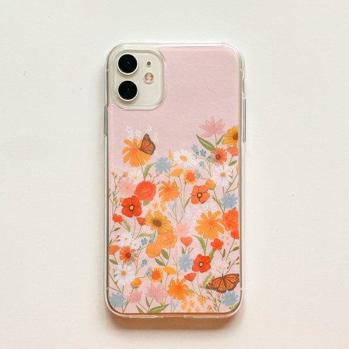 Wild Flowers And Butterflies Phone Case