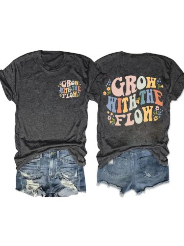 Women's Grow WIth The Flow Printed Tee