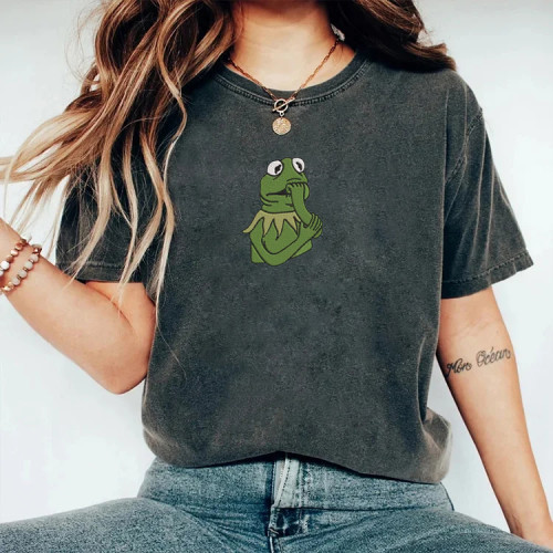 Nervous Kermit Embroidered T-Shirt