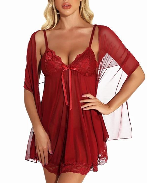 Women's Lace Backless Mesh Super Sexy Suits Nightwear