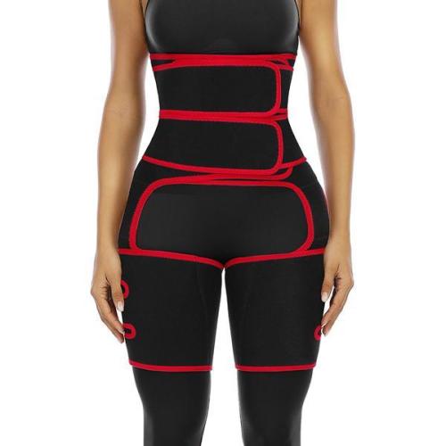 Double Belts Solid Color Thigh Shaper Loose Weight