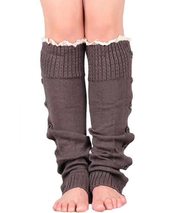 Ladies Christmas Lace Over Knee Woolen Socks Legs