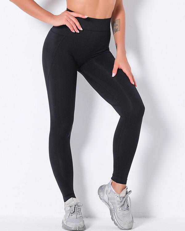 High Waist Stretch Slimming Butt Lift Leggings with Pockets