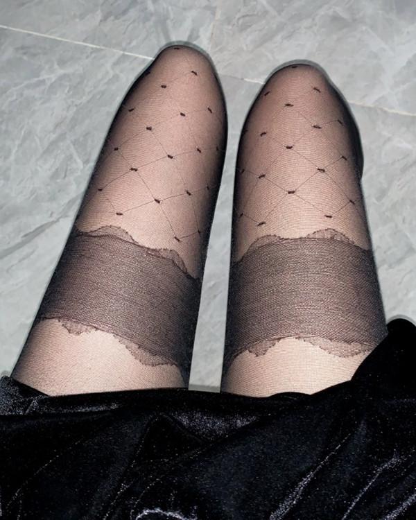 Fishnet Pantyhose Woman Lace Erotic Stockings