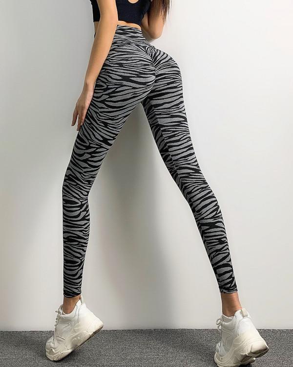 Zebra & Leopard Print Fitness Yoga Leggings