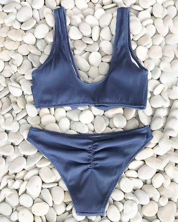 Women's Sexy Solid Color Swimsuit