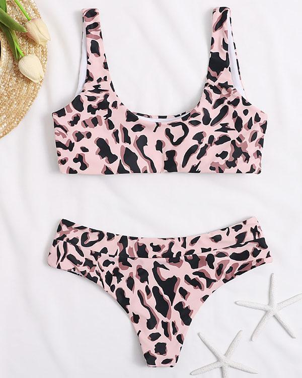 Fashion Leopard Stripe Bikini Sets