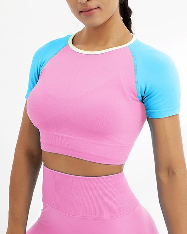 Candy Colors Short Sleeve Sports T-shirt