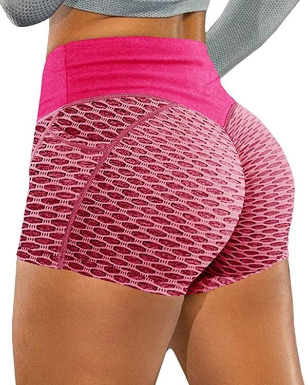 Women High Waisted Butt Lifter Yoga Fitness Shorts