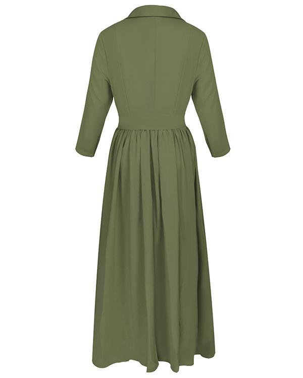 Women's A-Line Half Sleeve Dress Midi Dress