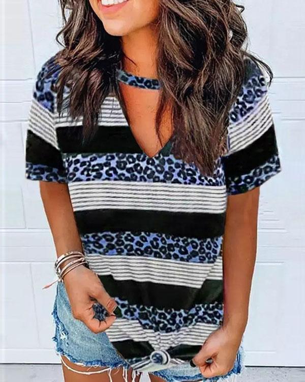 Women's Casual Leopard Printed Blouses