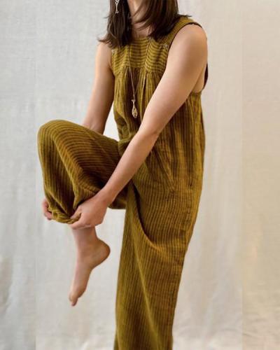 Solid Color Casual Summer Jumpsuit